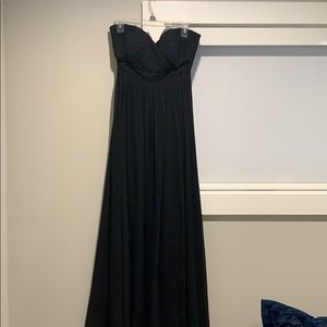 Jenny yoo black strapless gown, worn once